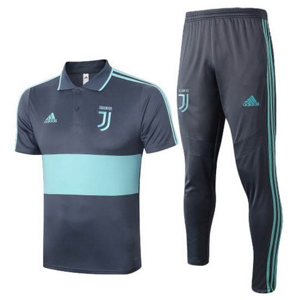 Polo Football Ensemble Complet Juventus 2020-21 Gris Vert